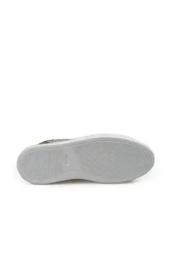 Xaki 100% Teri Sport Tikuvli Pastli Sneaker Poyabzal - 4