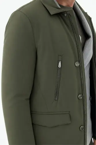 Хаки Comfort Fit Детская Воротник-стойка Куртка на молнии - 6