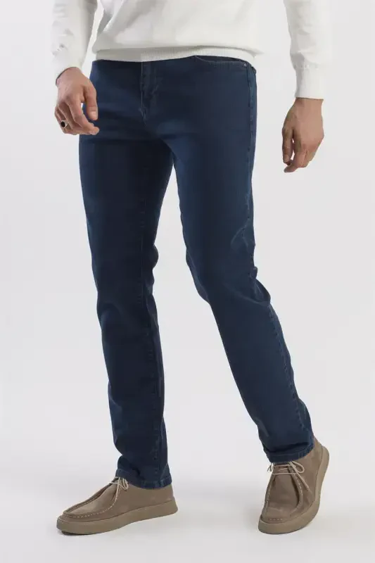 Xaki Comfort Fit paxta jinsi shimlar - 2