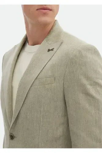 Хаки рангли Zeroweight Slim Fit пахта аралашмасидан тикилган куртка - 5