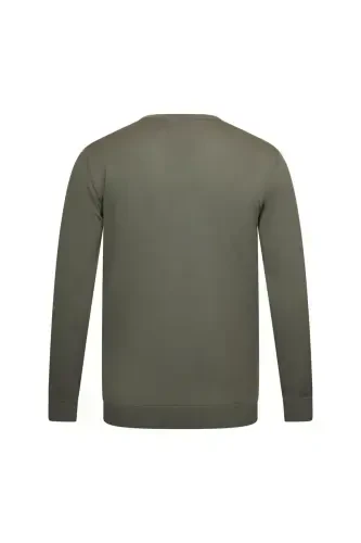 Хаки Regular Fit Bisiklet Yaka Rayon Triko Kazak-Хаки - HATEMOĞLU (1)