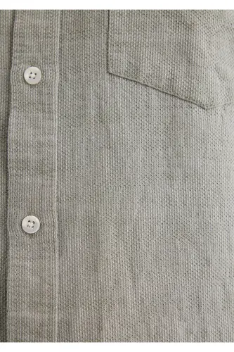 Хаки Рубашка Slim Fit / Узкий Крой 0211383-80692-Yeş - 6