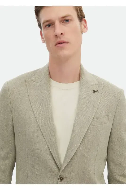 Хакі Сли́м-фи́т курт́ка из хлопчатобумажной сме́си Zeroweight. - 4