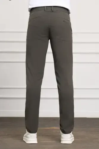 Хаки Slim Fit Узкие Боковые Карманы На Шнурке Jogger Мужские Брюки-Хаки - 3