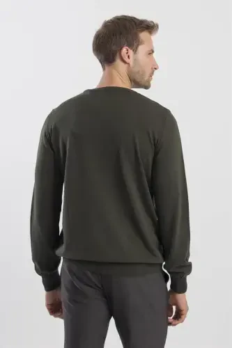 Xaki Slim Fit Velosiped Yaka Triko Kozok - 4