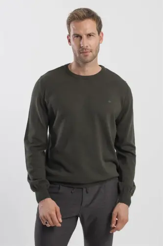 Xaki Slim Fit Velosiped Yaka Triko Kozok 