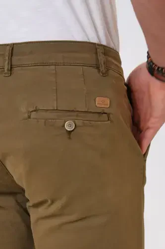 Хакі Slim Fit хлопчатобумажні штани Chino - 3