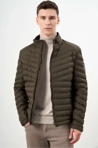 Хаки Водоотталкивающий Ветрозащитный Dynamic Fit Удобный Крой Пуховик-Хаки - MORVEN (1)