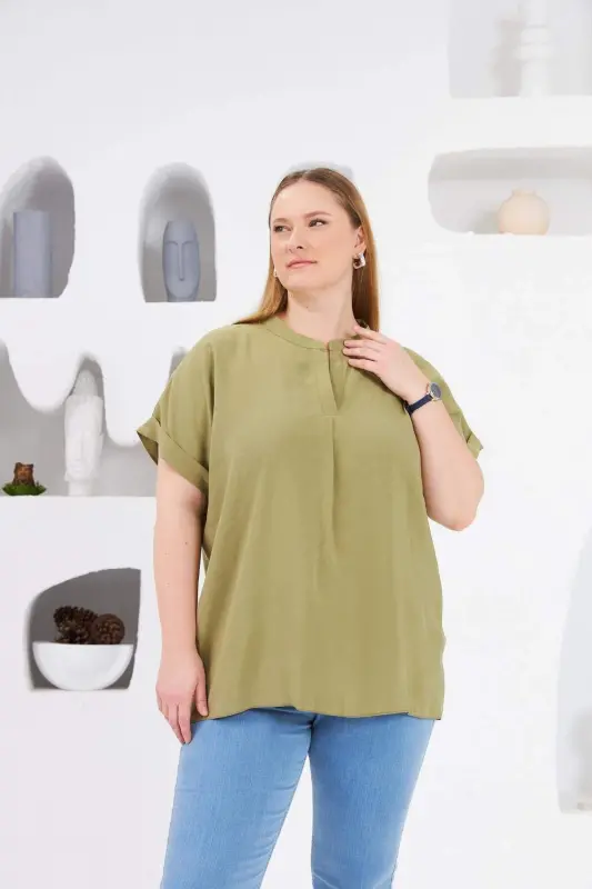 Хаким Яка Бюйюк Беден Блуз Олив - 2