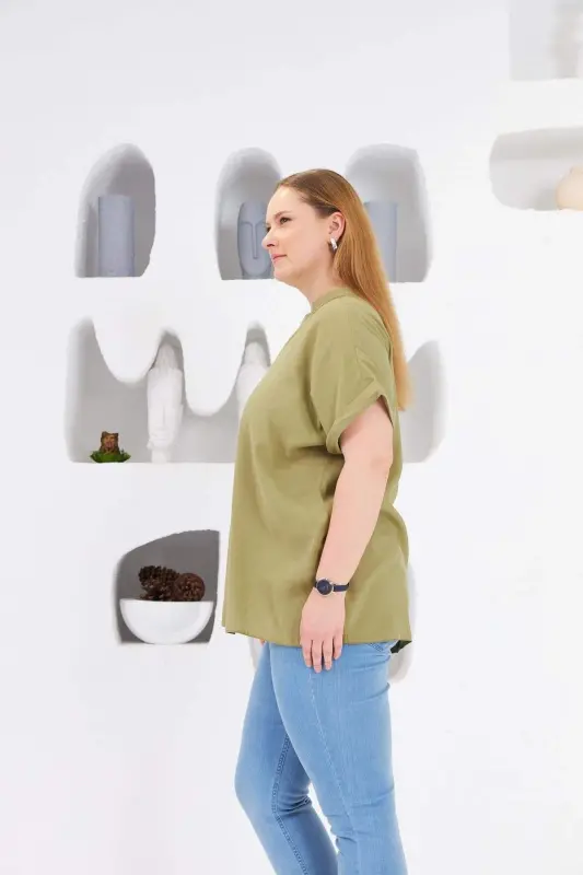 Хаким Яка Бюйюк Беден Блуз Олив - 3