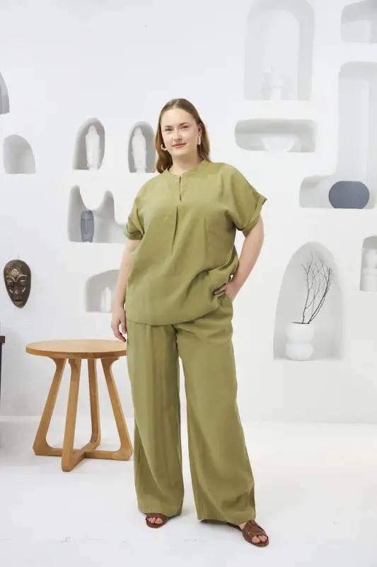 Хаким Яка Бюйюк Беден Блуз Олив - 5