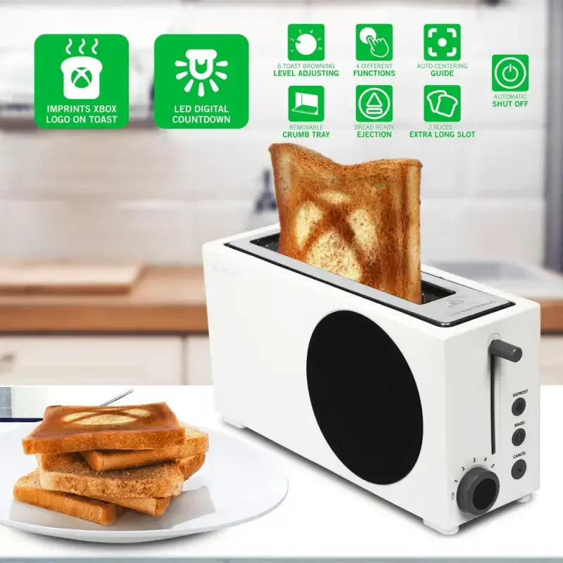 Xbox Series S 2-Slice Toaster with Removable Crumb Tray - 7