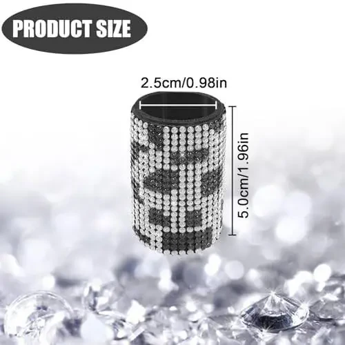 xbrtaia 1 упаковка держателя для помады в машину, блестящий изолированный держатель для бальзама для губ, стразы автомобильные аксессуары для женщин, подходящие для большинства автомобилей. (Корова) - 7