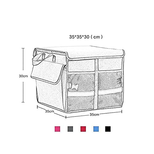 XEGCCUF Многосекционный органайзер для багажника, Портативный органайзер для багажника автомобиля, Водонепроницаемый прочный тканевый ящик - 7