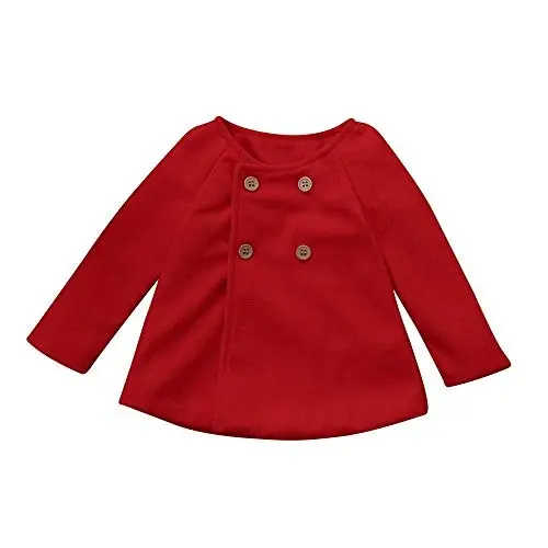 XFGLCK Toddler Baby Girls Coats Cloak Button Jacket Outerwear Fall Winter Clothes - 2