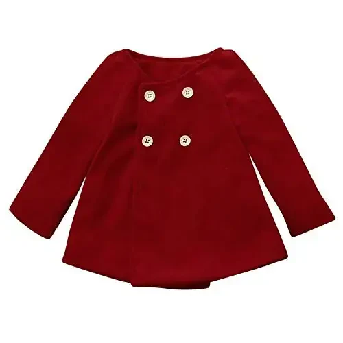 XFGLCK Toddler Baby Girls Coats Cloak Button Jacket Outerwear Fall Winter Clothes - 2