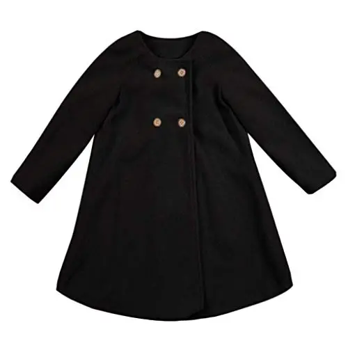 XFGLCK Toddler Baby Girls Coats Cloak Button Jacket Outerwear Fall Winter Clothes - 2