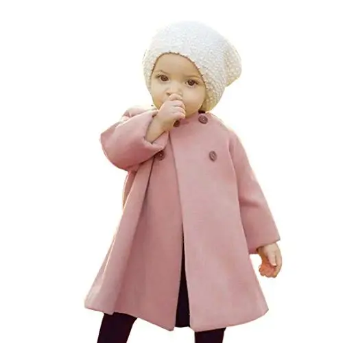 XFGLCK Toddler Baby Girls Coats плащ Button Jacket Outerwear Kuzgi Qishki Kiyimlar - 1