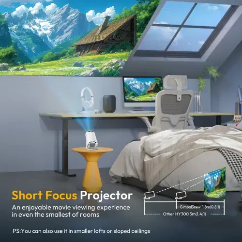 Xgody Smart Mini Portable Projector, Native 1080p, Android 11.05G Wifi bilan Bluetooth Projektorli Uy Kino Uy Teatri Projectori - 6