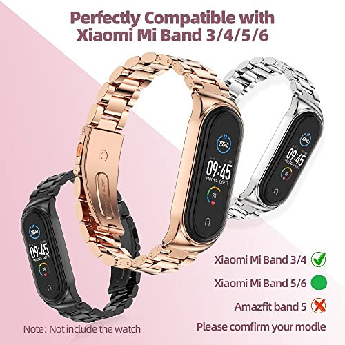 Xiaomi Mi Band 5 / Mi Band 4 / Mi Band 3 bilaguchlari bilan mos keladigan MIJOBS qayishi, zanglamaydigan po'latdan yasalgan soat bilaguchigi, metall almashtiriladigan bilaguzuk bilaguchigi Correa Mi Band 5 NFC Global Version uchun - 2