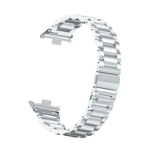 HOPMC Straps For Xiaomi Mi Band 8/9 Pro/Redmi Smartwatch 4/5 Metal Bracelet Protective Frame and 18MM Steel Mesh Wristband Bracelet for Women Men - 1