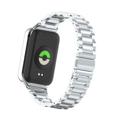 HOPMC Straps For Xiaomi Mi Band 8/9 Pro/Redmi Smartwatch 4/5 Metal Bracelet Protective Frame and 18MM Steel Mesh Wristband Bracelet for Women Men - 6