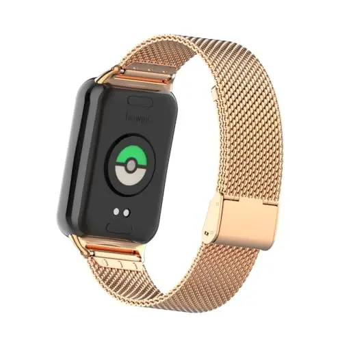 HOPMC Straps For Xiaomi Mi Band 8/9 Pro/Redmi Smartwatch 4/5 Metal Bracelet Protective Frame and 18MM Steel Mesh Wristband Bracelet for Women Men - 6