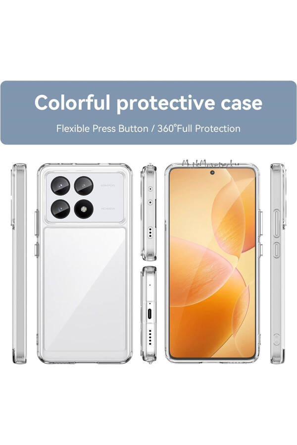 Xiaomi Poco X6 Pro Case Camera Bump Soft Clear Silicone Classic Colorless - 5