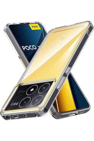 Xiaomi Poco X6 Pro Kılıf Kamera Çıkıntılı Yumuşak Şeffaf Silikon Classic Renksiz - Modazone