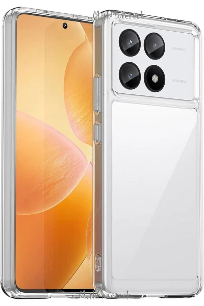 Xiaomi Poco X6 Pro Kılıf Kamera Çıkıntılı Yumuşak Şeffaf Silikon Classic Renksiz - Modazone (1)
