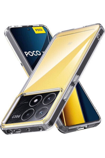 Xiaomi Poco X6 Pro Telefon Qopqoni Kamera Chiqib Turgan Yumshoq Shaffof Silikon Klassik Rangsiz - M.TK MOVETECK