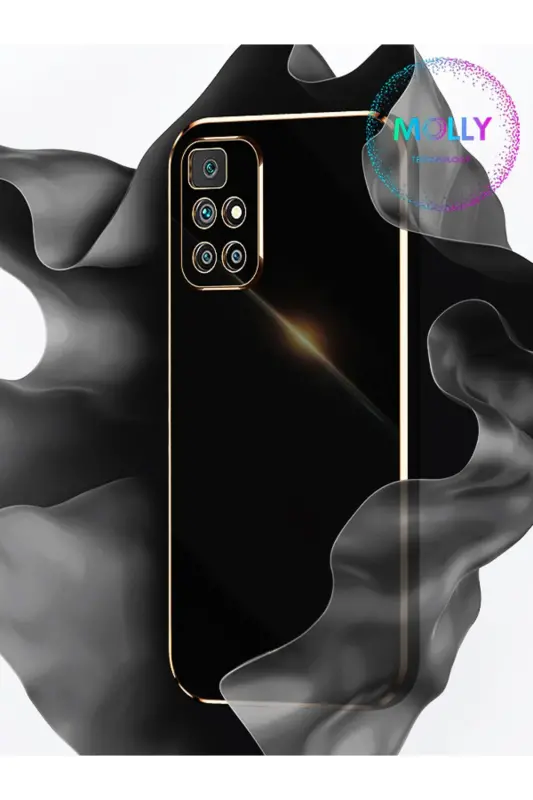 Xiaomi Redmi 10 2022 Için Inci Beyazı Kenarları Gold Detaylı Lüks Silikon Kılıf - Beyaz - 8