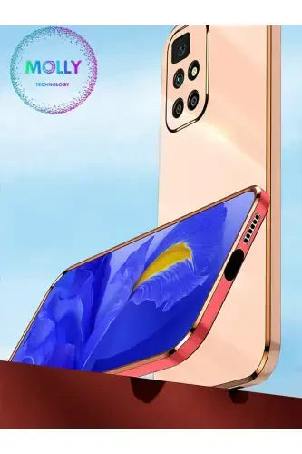 Xiaomi Redmi 10 2022 Роскошный силиконовый чехол с золотыми деталями по краям цвета морской волны - зеленый - 6