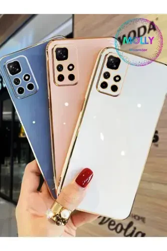 Xiaomi Redmi 10 2022 uchun suv yashil qirralari oltin detallari hashamatli silikon g'ilofi - Yashil - MOLLY TECHNOLOGY (1)