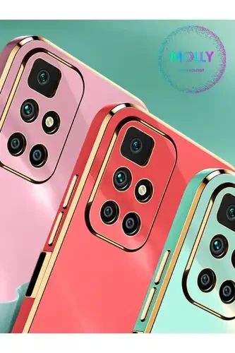 Xiaomi Redmi 10 2022 uchun suv yashil qirralari oltin detallari hashamatli silikon g'ilofi - Yashil - 7