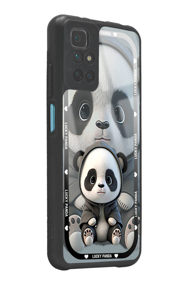 Xiaomi Redmi 10 Beyaz Şanslı Panda Desenli Parlak Telefon Kılıfı - 2