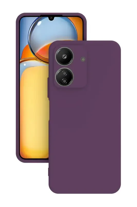 Xiaomi Redmi 13C G'ilofi Kamera Himoyalangan Silikon Rezina Orqa Qopqoq-Binafsha - 1