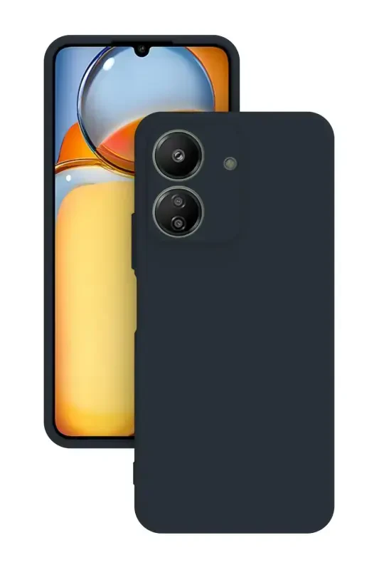 Xiaomi Redmi 13C G'ilofi Kamera Himoyalangan Silikon Rezina Orqa Qopqoq - To'q ko'k - 1