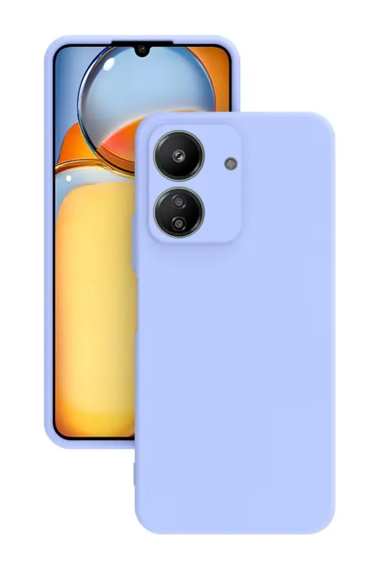 Xiaomi Redmi 13C G'ilofi Kamera Himoyalangan Silikon Telefon G'ilofi Chiroyli Orqa Qopqoq-Lil rangda - 1