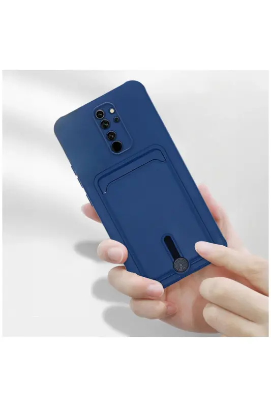 Xiaomi Redmi 9 Uyumlu Kılıf Kartlıklı Sweet Yumuşak Silikon Kılıf Mavi-Mavi - 3