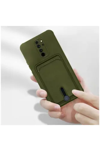 Xiaomi Redmi 9 Uyumlu Kılıf Kartlıklı Sweet Yumuşak Silikon Kılıf Yeşil-Yeşil - 3