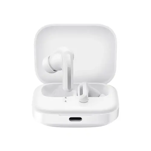Xiaomi Redmi Buds 5 Simsiz Quloqchinlar - 46dB Faol Shovqinni Beqarorlashtirish, 40 Soat Batareya Umri, Bluetooth 5.3, Oq - 1