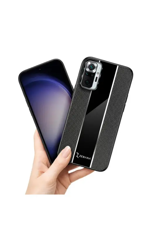 Xiaomi Redmi Note 10 Pro Compatible Case Premium Leather Case Black - 4