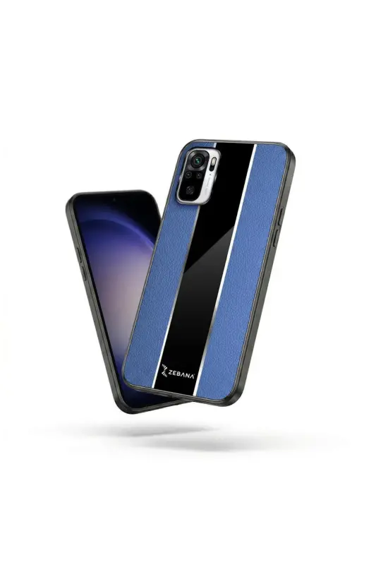 Xiaomi Redmi Note 10 Pro Uyumlu Kılıf Premium Deri Kılıf Mavi - Mavi - 3