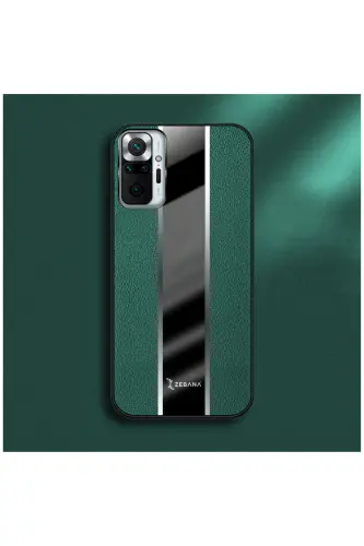 Xiaomi Redmi Note 10 Pro Uyumlu Kılıf Zebana Premium Deri Kılıf Yeşil - Yeşil - 4