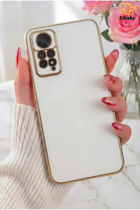Xiaomi Redmi Note 11 Pro & 12 Pro 4g Case with Shiny Edges, Gold Embossed, Camera Protection - 11