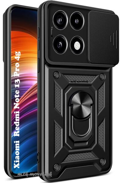 Xiaomi Redmi Note 13 Pro 4g Case Camera Protected Sliding Ringed Armor Military Tank Slider Cover - 15