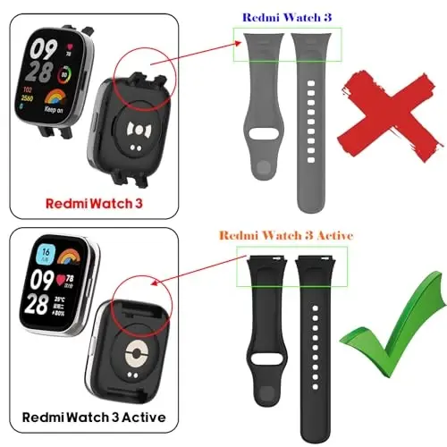 Z.DuDuZAZA Bands for Xiaomi Redmi Watch 3 Active/Redmi Watch 3 Straps for Women Men, 12 Pack Soft Silicone Strap Replacement Wristbands Compatible with Xiaomi Watch 3/Watch 3 Active - 3