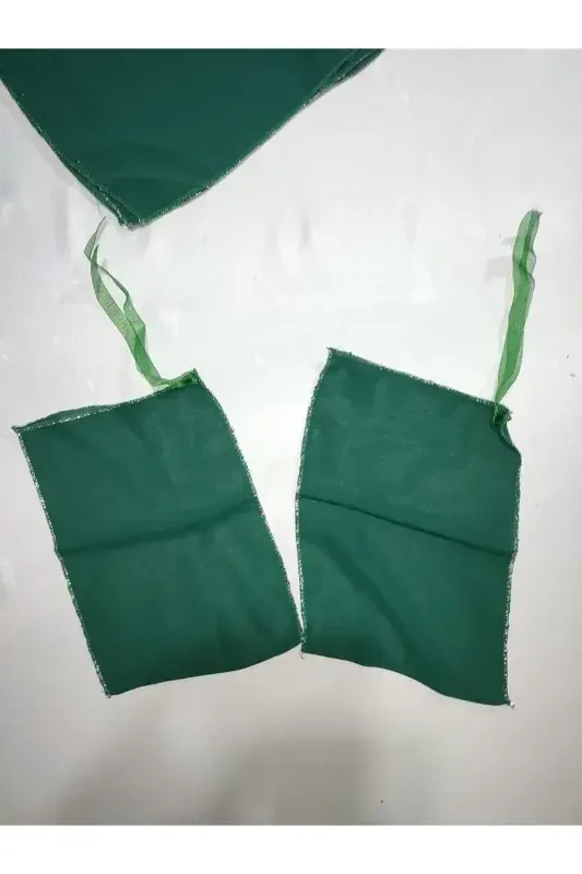 Xina kechalari uchun pulli kelin va mato kuyov xina o'rtasi va qo'lqopi bilan xina o'rtasi maxsus duvak to'plami - yashil - 7