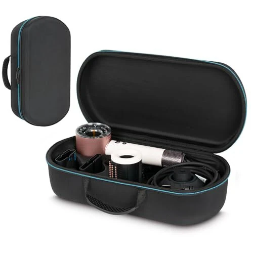 XINGFUDAO Hard Carrying Case Compatible with Dyson Supersonic Nural HD16 Hair Dryer, Replacement Travel Storage Bag for Hair Dryer Dyson Supersonic HD08 & HD15(black) - Modazone